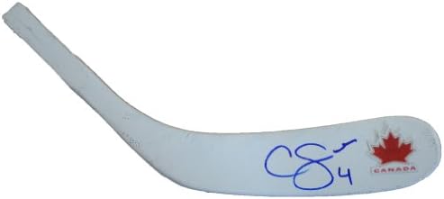 Cam Fowler autografou o Team Canada Logo Stick Blade com prova, imagem da assinatura de came para nós, Olimpíadas, PSA/DNA autenticado