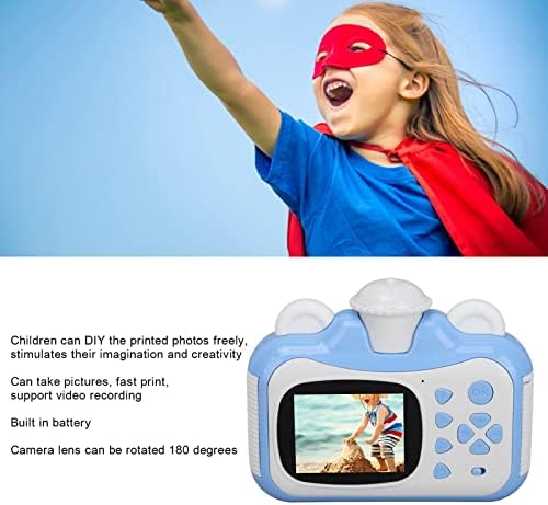 Luqeeg Kid Instant Camera - tela de toque de 2,4 polegadas HD, câmera de vídeo digital de 1920x1080 com papel de impressão, gravação de vídeo, brinquedos educacionais, presentes de aniversário de chritmas para meninos