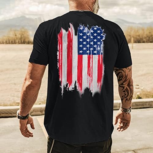 Xxbr 4 de julho Mens de manga curta Camisetas patrióticas, bandeira americana de verão impressão slim fit casual esportivo de camiseta