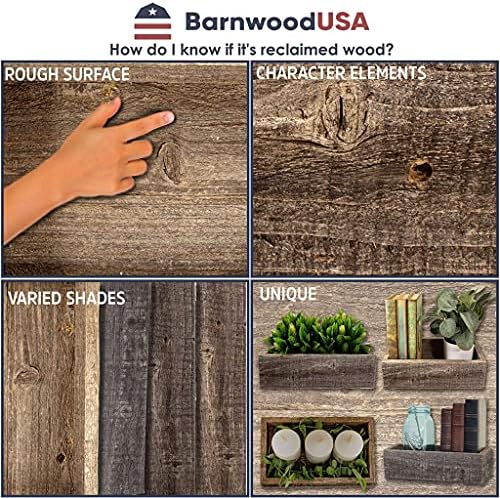 Barnwoodusa pequena caixa de madeira rústica | Melhor para plantador de flor de madeira, caixas de armazenamento de topo de vaso sanitário