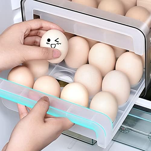 PDGJG Caixa de armazenamento de ovos de geladeira doméstica PDGJG, tipo de gaveta Alimentos frescos Anti-queda da grade de ovo vertical