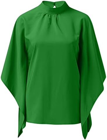 Camisetas de camisetas nokmopo para mulheres de moda de moda 2023 Manga redonda pescoço blusas sólidas camisetas de tamanho grande