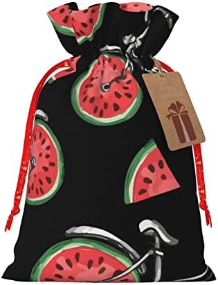 Sacos de presentes de natal de traços de natal-bike-bike-watermelon-verão