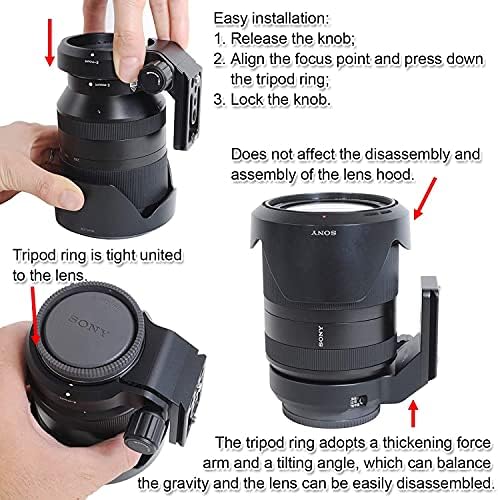 Anel de montagem de tripé de colarinho de lente para Sony Fe 24-70mm f/4 za OSS, Fe 24-70mm f/2,8 gm, Fe 24-105mm f/4 g OSS, Fe 24-240mm f/3,5-6,3 OSS, Fe 85mm F /1.8