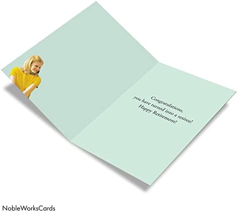Cartão de papel de aposentadoria hilariante nobleworks com 5 x 7 polegadas de cadeira giratória C4306rtg