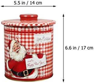 Doitool 4pcs Christmas Cookie Lets com tampas para doação de presentes, jarra de doces de Natal impressa em férias de Natal