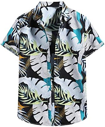 Camisetas de manga curta de colheita homens Hawaiian Date Night camisa de férias