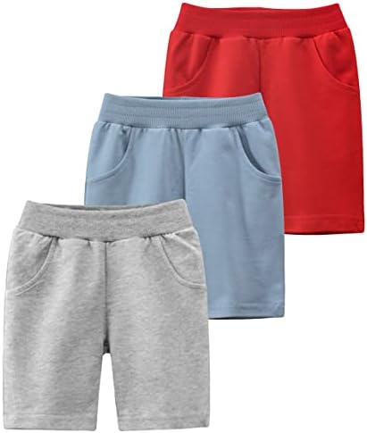 TLAENSON COLO MENINOS MENINOS CLUMO DE VERÃO COM POCKET, BABY PULL-ON CASual ativo shorts 2-PACK /3-PACK