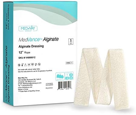 Medvance TM Alginate - curativo de alginato de cálcio, corda de 12 , caixa de 5 curativos