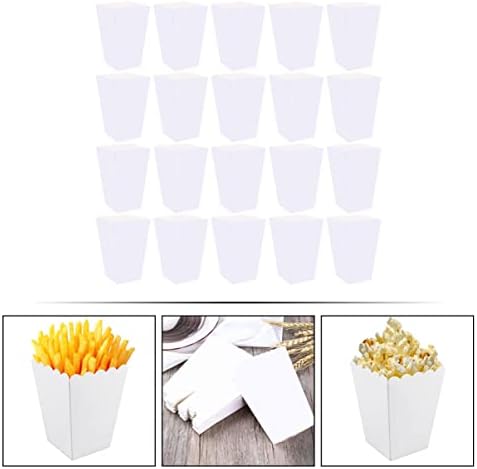 Yardwe French Fry Fry Cutter Snack Contêiner 120 PCs Papel Popcórn