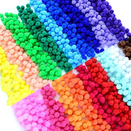 2100pcs 1cm variado pom poms coms coloris coloros pompoms bola de pompoms suprimentos de arte para decorações de artesanato criativo