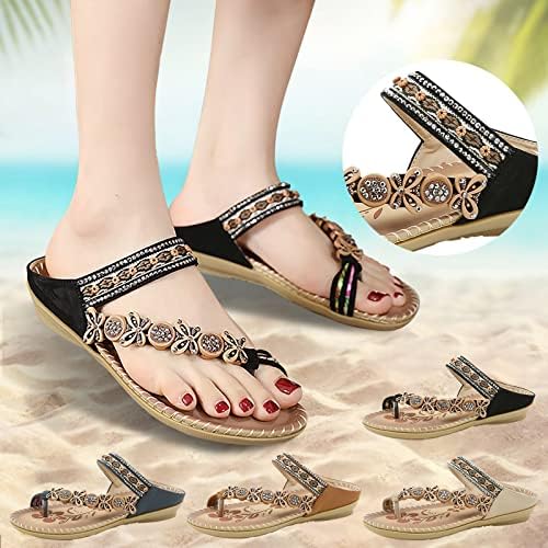 sandálias de verão de Hengfeny para mulheres 2023, arco feminino suporta chinelos de sandálias de verão casuais