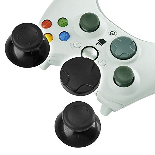 Case de capa de cristal+thumbsticks analógicos+D-Pad para Xbox 360 Wireless Controller
