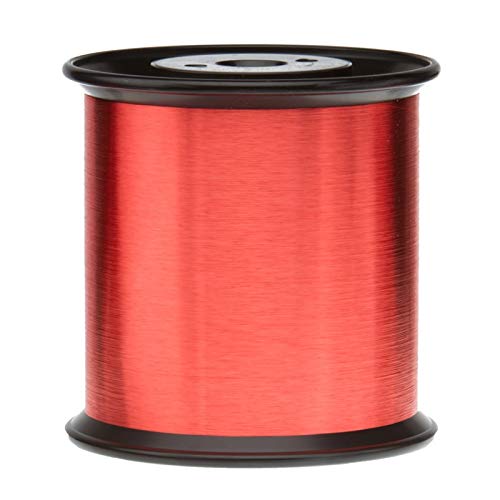 Fio de ímã, fios de cobre esmaltados pesados, 40 awg, 1,0 lb, 31940 'de comprimento, 0,0038 de diâmetro, vermelho