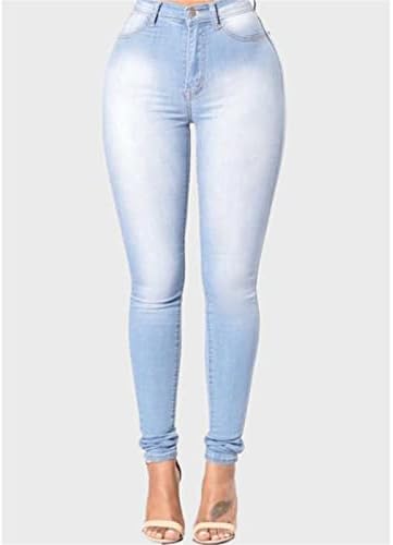 Jeans de flare de alongamento de maiyifu-gj para mulheres de cintura alta calça de jeans de sino magro de jeans de jeans casual