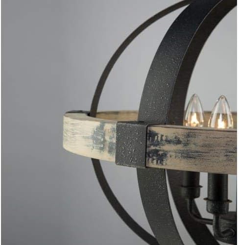 Iluminação Artcraft Castello 4-Light Mini Chandelier, preto