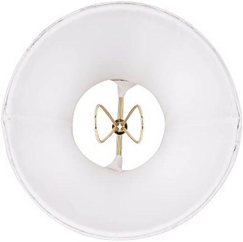 Conjunto de 2 lâmpadas em império Tons de tecido branco pequeno 3 top x 6 inferior x 5 Alta Candelabra Clip -on Anot - Sombra Imperial