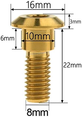 Conjunto de parafuso acentuador Courágel 5pcs parafusos de titânio parafusos de parafusos de disco de freio de motocicleta