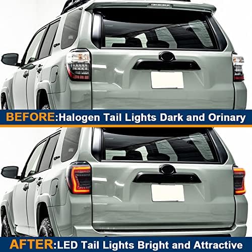 Luzes traseiras de LED YHY para Toyota 4Runner 2010-2020 Raptor Light Tasilight Light Light Light com sinal de giro seqüencial/plugue de luz de animação de inicialização e lateral de passageiro e driver