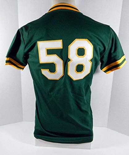 1989 Oakland Athletics 58 Jogo emitido Jersey Green Batting Practice DP04559 - Jogo usado MLB Jerseys