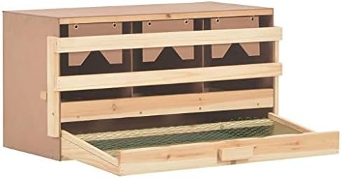 Caixa de nidificação de frango Keenso, caixa de ninho subjacente a gaveta removível camada inferior teto plano espaçoso para suprimentos de jardim