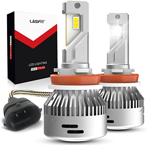Lasfit h11 lâmpadas LED, 2023 Upgrade H8 H9 H16 Lâmpadas LED lâmpadas 6000lm Super Bright Conversão Plug and Play, lâmpadas