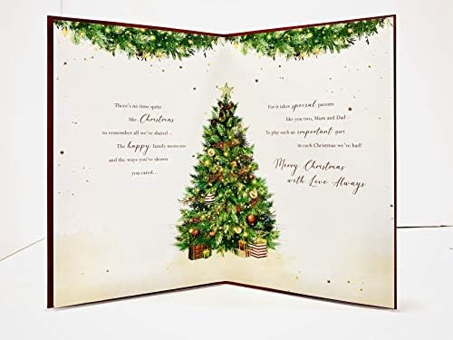 Mamãe e papai Cartão de Natal - Cartão de Natal de luxo para mamãe e papai - Cartão de Natal para os pais - Presentes de Natal