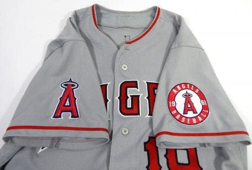 2020 Los Angeles Angels Jonathan Villar 19 Jogo emitido P Usou Grey Jersey 46 9 - Jogo usada MLB Jerseys
