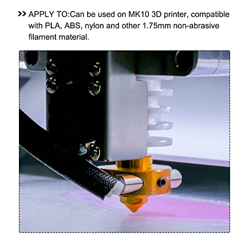 Metallixity 3D Impressora Bocal 4pcs, bocos de latão Extrusora - para impressora 3D MK10