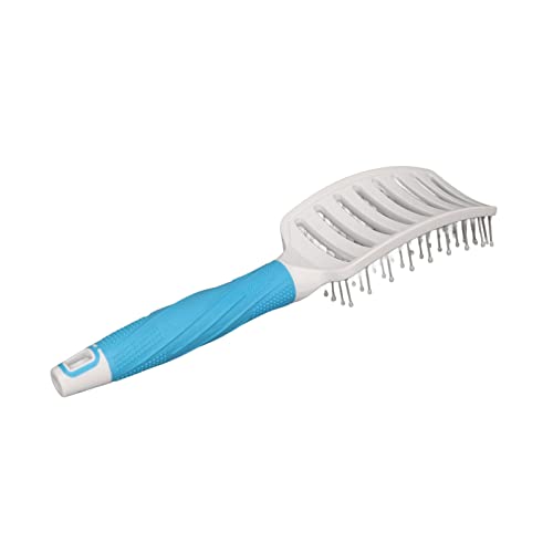 Escova de cabelo de ventilação, escova curvada de dentes redondos de escova redonda para seca de cabelo