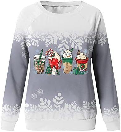 Fandream Sweetshirts de Ação de Graças para Mulheres Feliz Christmas Cuzinho Non No capuz Camise