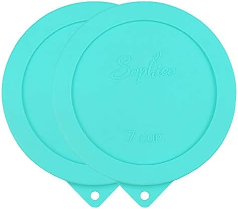 Sophico redondo tampas de tampas de armazenamento de silicone para a âncora Hocking e Pyrex 7402-PC 6/7 xícara de tigelas de