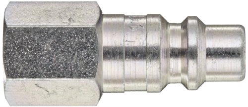 Válvula Dixon D3F2 Aço de aço Industrial Intercâmbio Pneumático de encaixe, mamilo, 3/8 acoplamento x 1/4 - 18 NPTF Tópico feminino