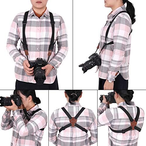 Cinta de câmera Vigorport, tiras de ombro transversal para binóculos, rangefinders, cinta de chicote compatível com cânone, Nikon, Sony