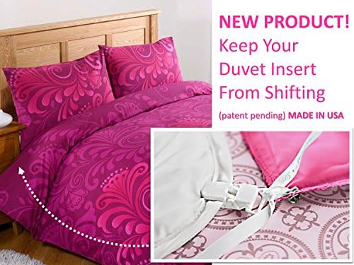 Boottique New! Clipes de edredon para proteger inserções- sistema completo de cama de dormir- inclui clipes de inserção de edredão e laços de alfinete feitos em nós