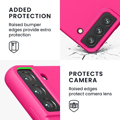 Caixa de silicone Kwmobile TPU Compatível com Samsung Galaxy S22 - Case Slim Telefone com acabamento macio - Pink neon