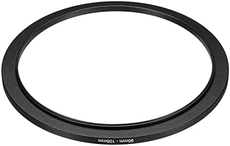 Patikil 95mm-105mm Metal Step Up Ring, Adaptador de filtro da câmera Adaptador de alumínio Adaptador de filtro Anel para lentes da câmera Capuz, preto