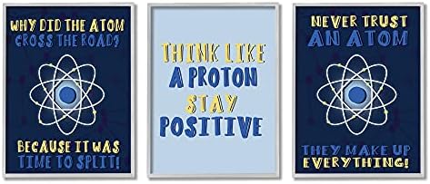 Stuell Industries Atom atravessa a estrada Humor científico Moléculas azuis, projetadas por Daphne Polselli Grey
