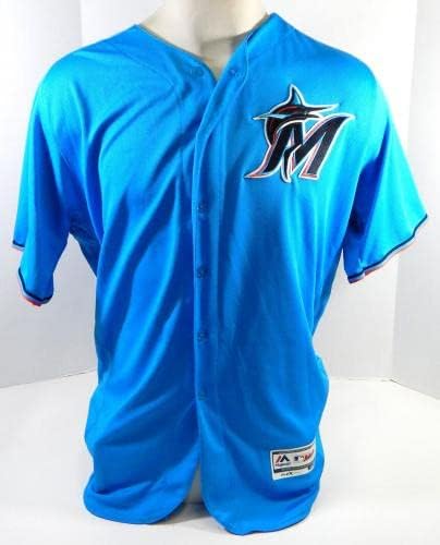 Miami Marlins Steven Farnworth 51 Game usou Blue Jersey 46 DP22261 - Jogo usou camisas MLB