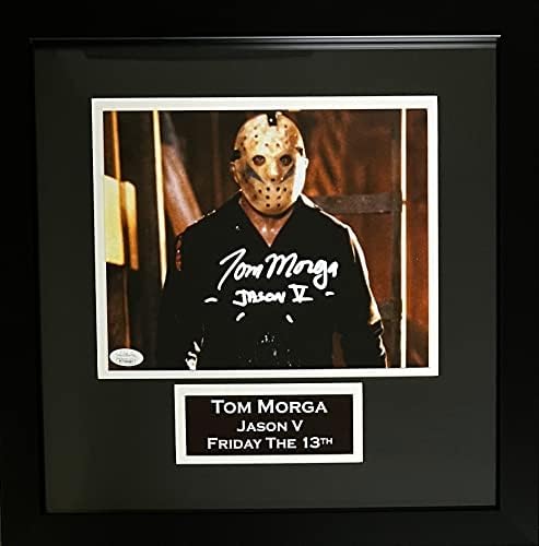 Tom Morga assinou a foto emoldurada 8x10 sexta -feira 13ª JSA Jason Voorhees