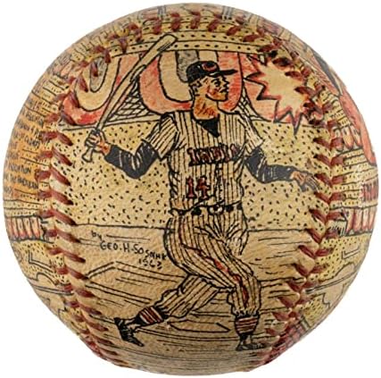 Beautiful Luke Aplicação de beisebol folclórico da mão de mão -de -obra de mão - Baseball - MLB ART Autografado