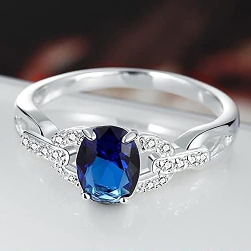 Anéis para mulheres 2023 Presentes de aniversário Presente grande anel Diamante grande grande pedra preciosa anel de anel de anel de anel de anel azul