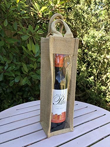 Pacote de 10 bolsa de porta de vinho da Jute Hessian Jute