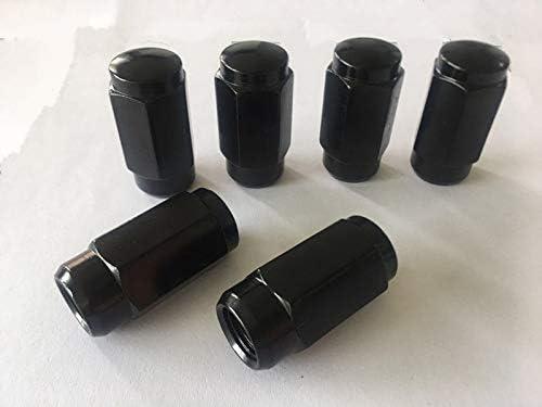 20pcs 1,87 Black 14mm x 1,50 porcas de encerramento de rodas Fit 2007 Chevrolet Suburban 1500 pode caber nas jantes OEM,