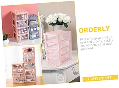 Zerodeko 2pcs Clear Organizer Box Makeup Gavets Organizador de maquiagem para gavetas de armazenamento de mesa de mesa