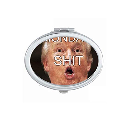 Presidente americano engraçado Grande imagem espelho espelho portátil maquiagem de mão dupla óculos laterais duplos