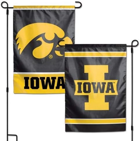 WinCraft NCAA Iowa Hawkeyes Garden Flag, 12,5 x18, 2 lados, cor de equipe