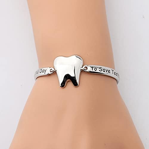 Cenwa Dentist Gift Hygienist Gift Bracelet Dental é um lindo dia para salvar a pulseira de dentes