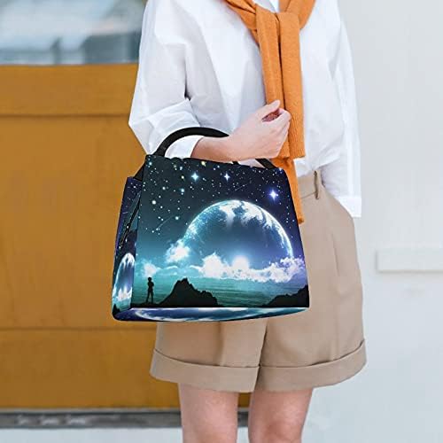 Fantasy Stars Dream Sky Moon Lunch Tote Bag Box para trabalho Piquenique para piqueniques de boates de praia Pesca