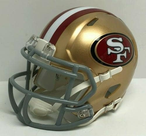 Raheem Mostert Speed ​​Mini -Helmet Fanáticos - Capacetes NFL autografados